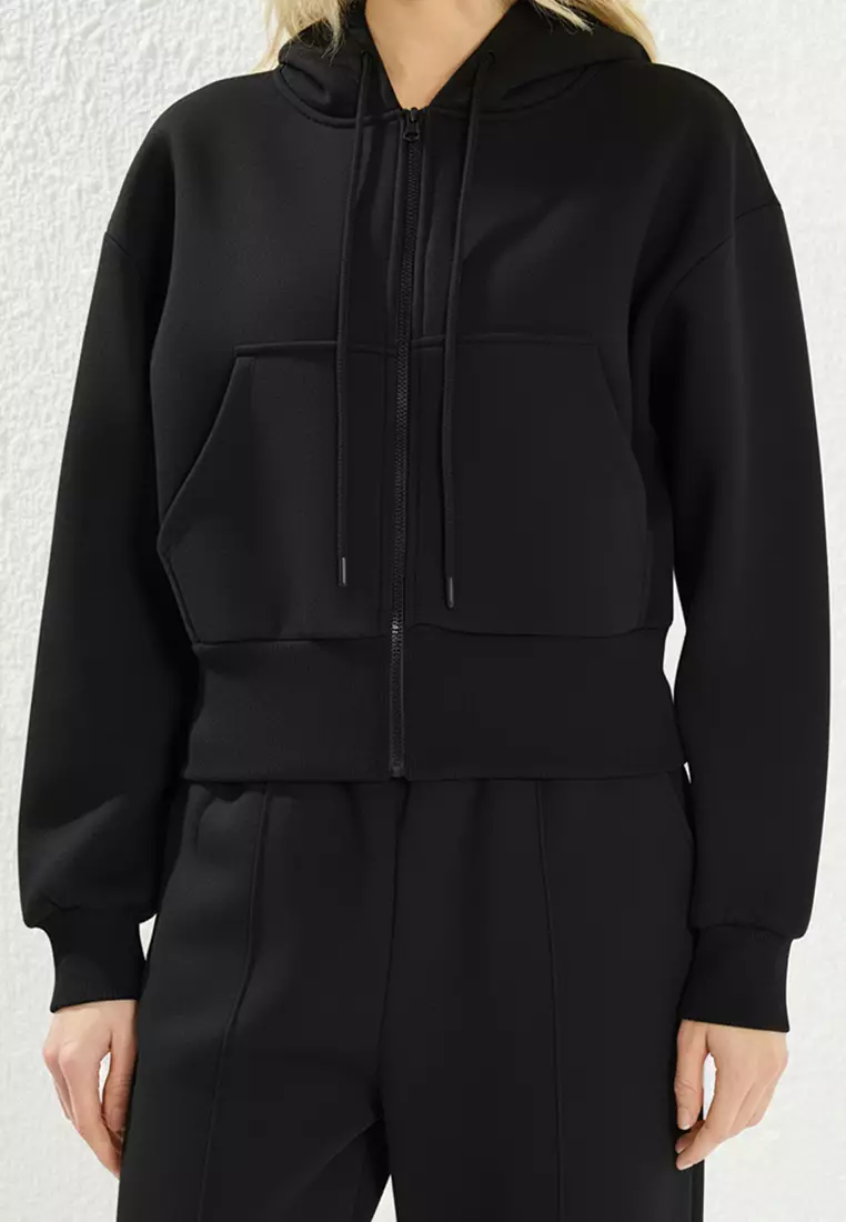 3-Piece Polar Fleece Hooded Relaxed/Comfortable Pattern Knitted Tracksuit Set