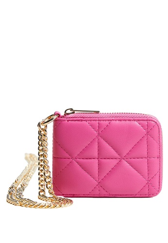 Mango pink Quilted Wallet D951FACC7DB52FGS_1