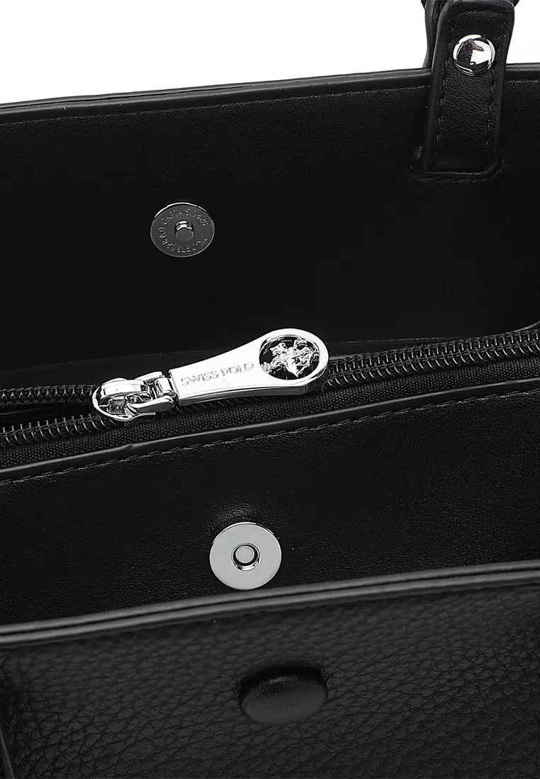 Top Handle Bag / Sling Bag / Crossbody Bag - Black