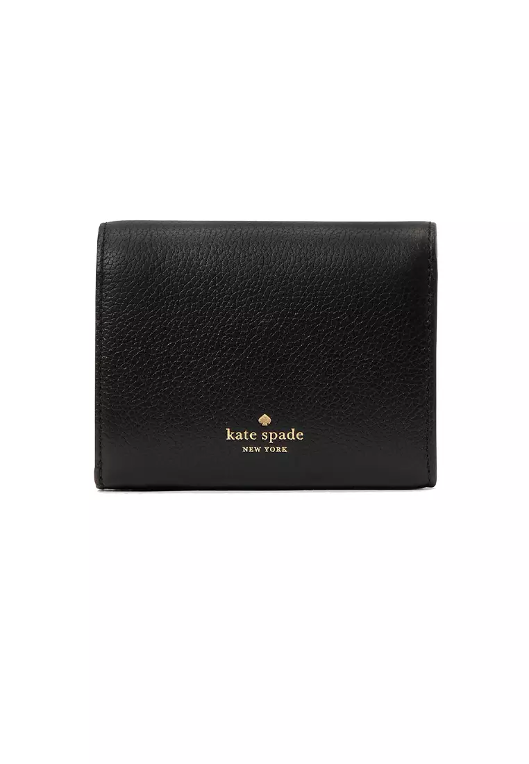 Kayla Small L-zip Wallet Black KK056