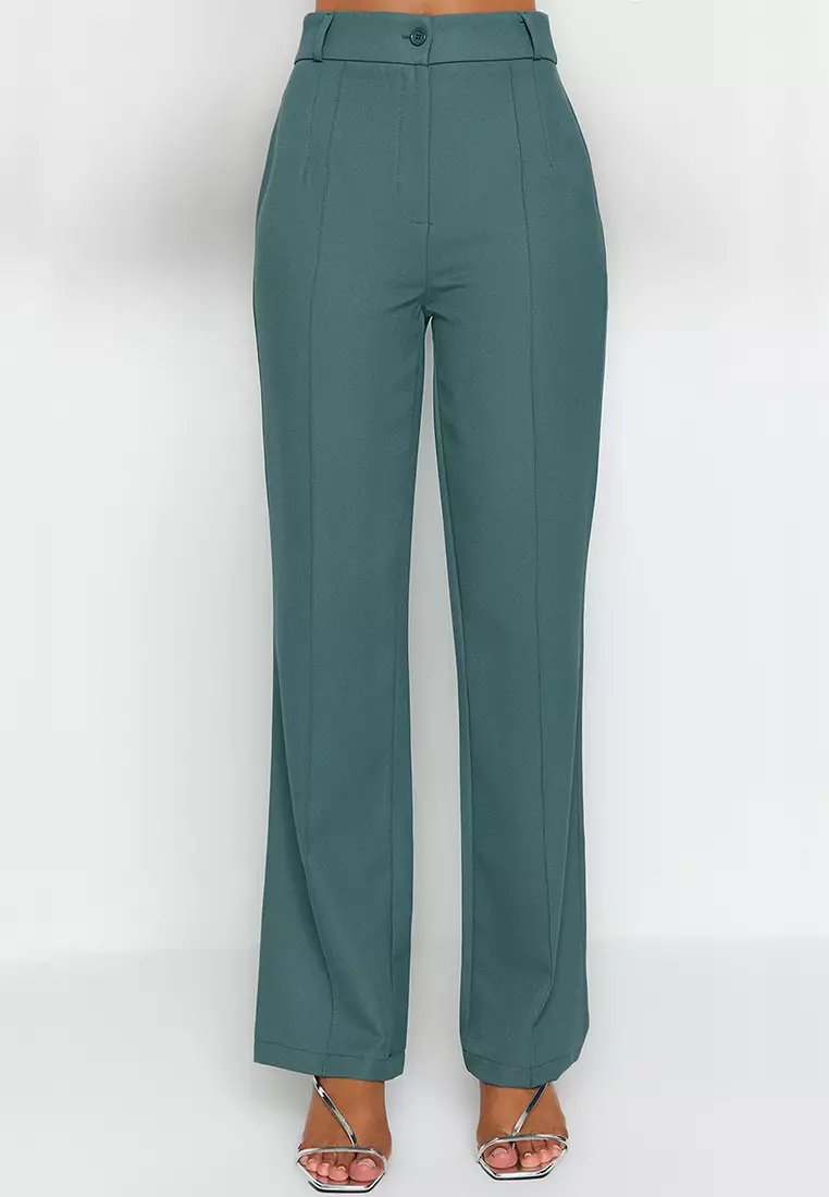 Straight Ribbed Trousers