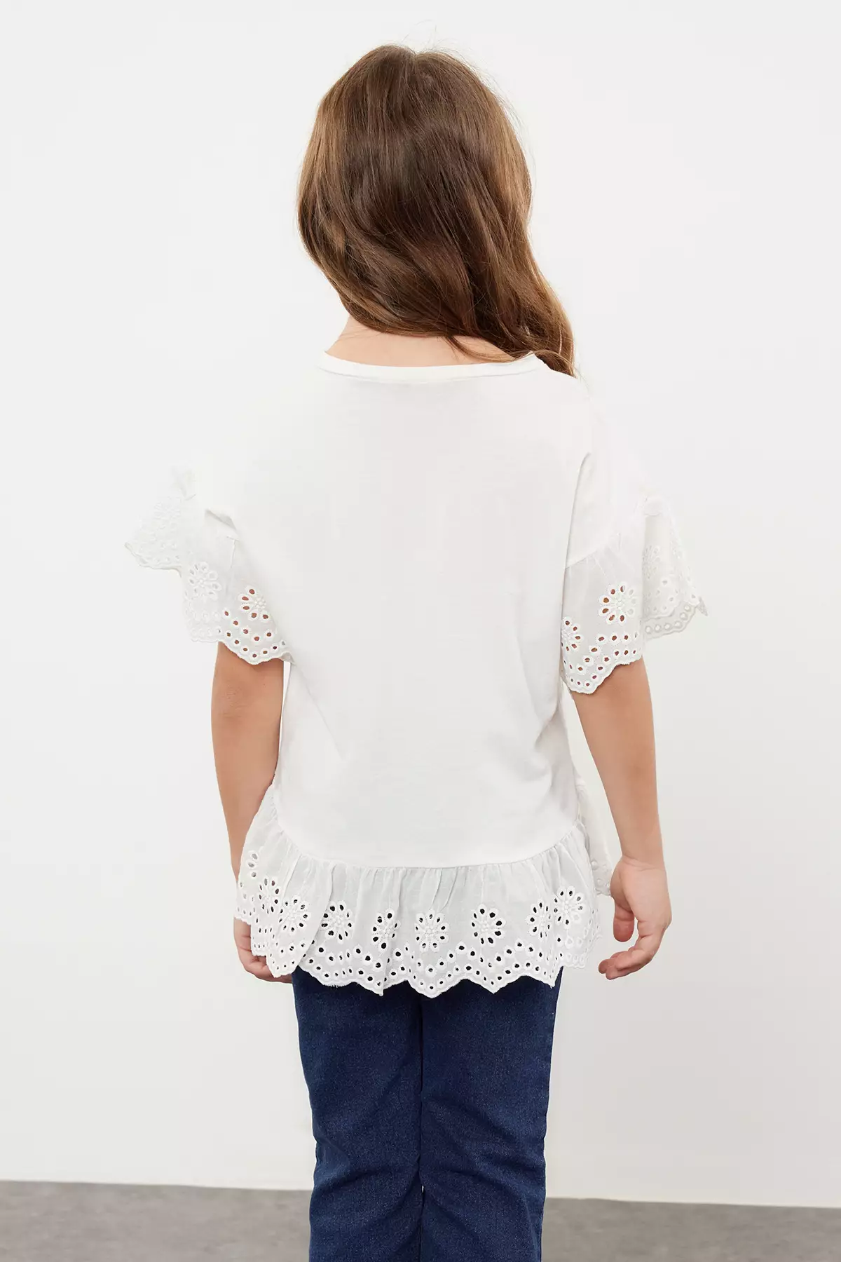 Ecru Girl Brode Réglée Insect Kırkpınarka Breton Kırzkarası 100% Cotton Short Sleeve T-Shirt/Blüt