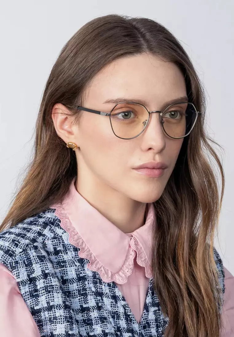 Orchard (OP721-Silver) Luxury Anti-Radiation/Computer Eyeglasses from London for Women