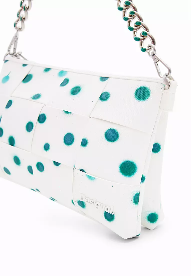 Desigual Woman Accessories M woven droplets crossbody bag.