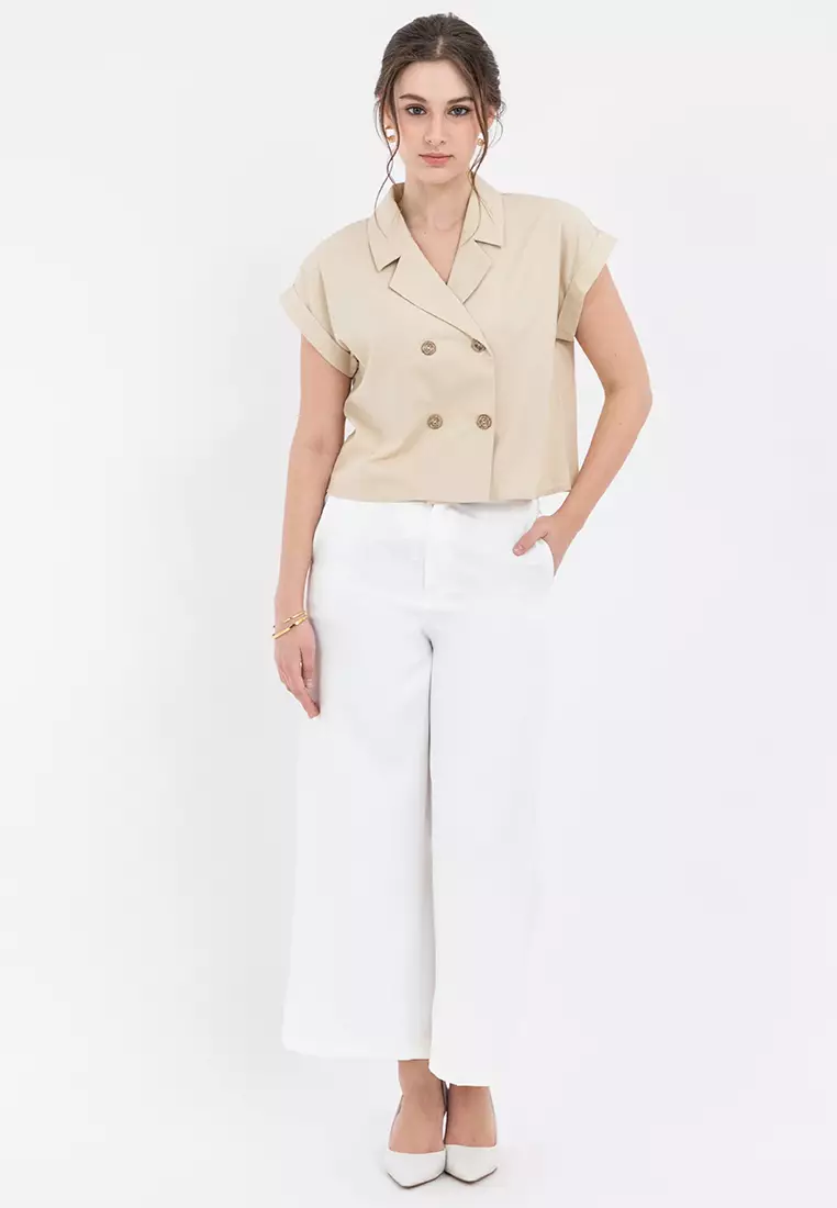 DRAKEN Double-breasted Cropped Top