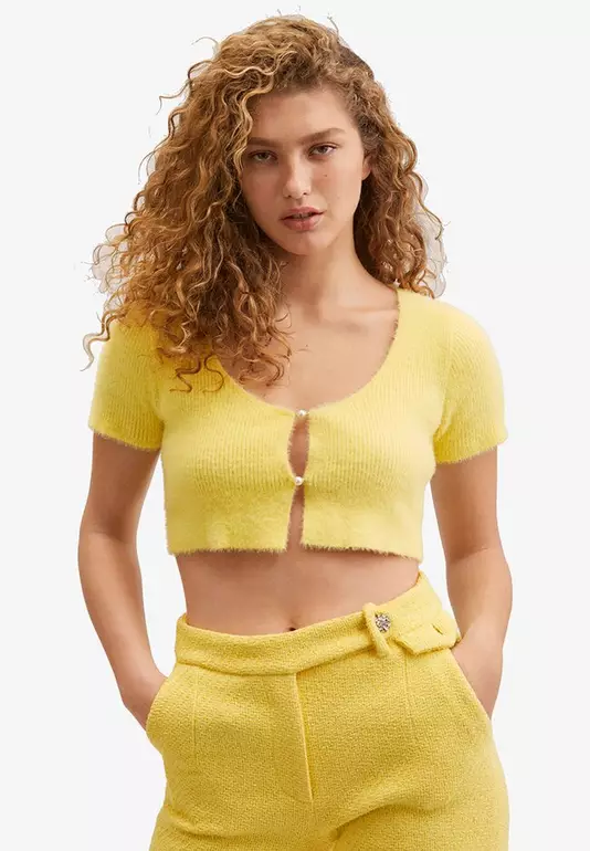Knitted Cropped Cardigan