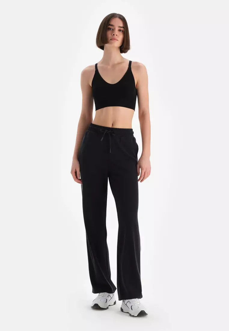 Black Trousers, Regular, Long Leg, Activewear for Women