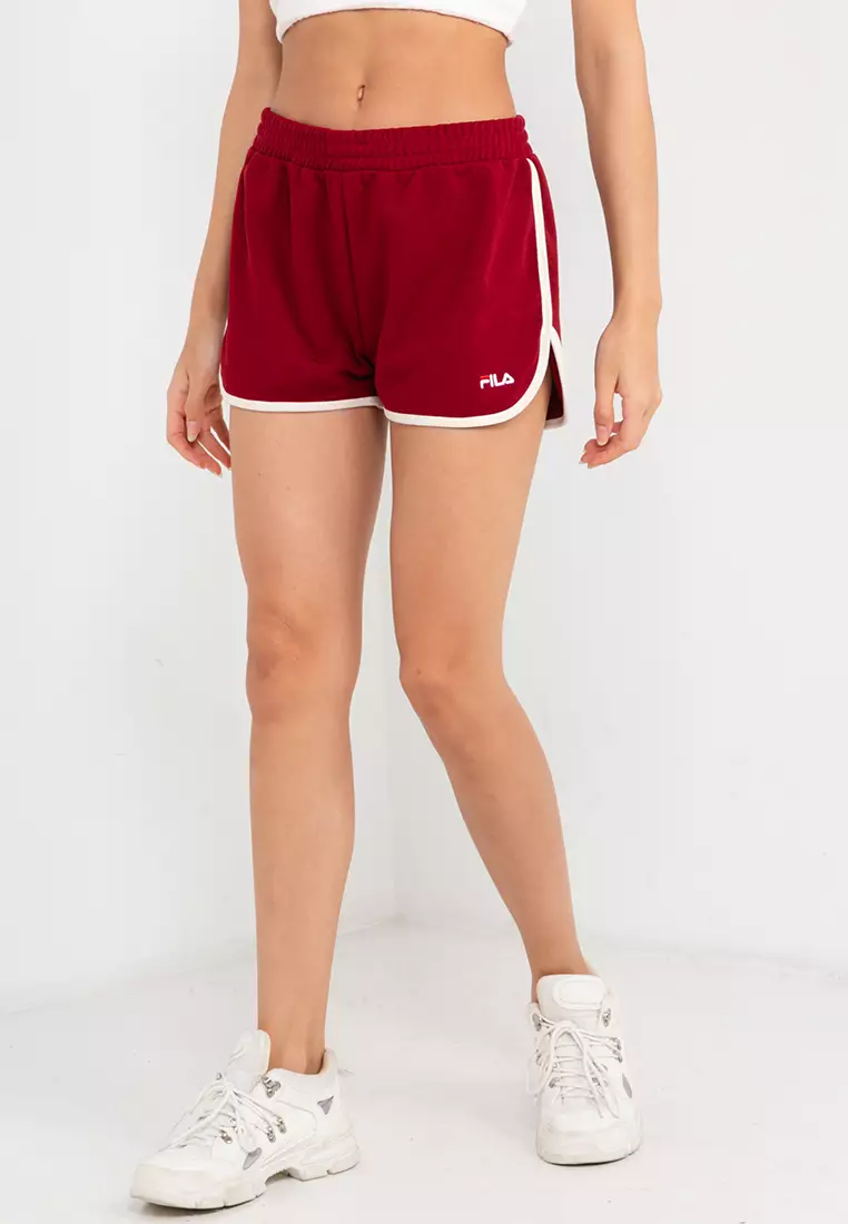 White fila shorts hot sale