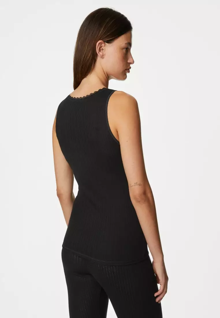 2pk Thermal Pointelle Vests