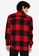 Only & Sons red Milo Check Overshirt 30845AAC576607GS_2