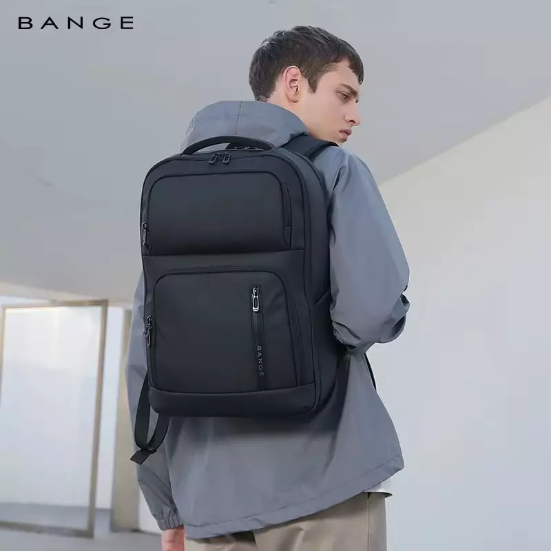 BANGE Tas Ransel pria Laptop Kerja Backpack Pria 15.6 Inch BG7822-Grey