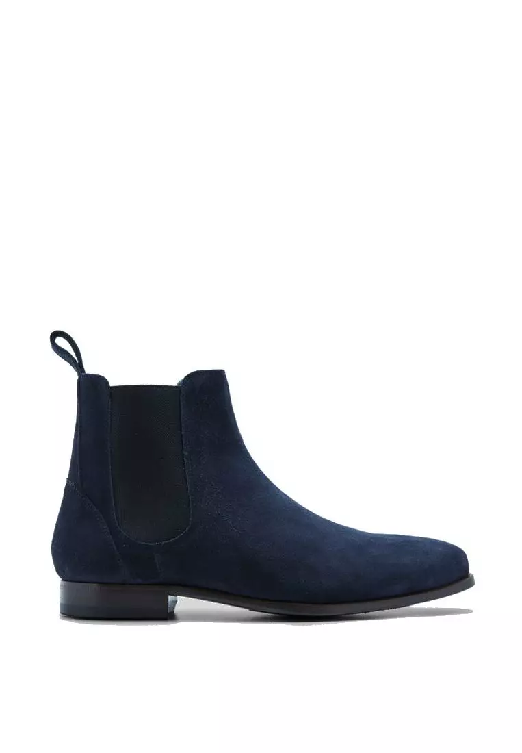 Mens blue shop suede chelsea boots