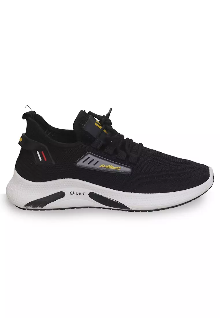 Anando Sepatu Sneakers Pria Desain Ringan Casual Sporty Shoes Material Mesh ORIGINAL - Black