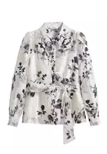 Floral Black and White