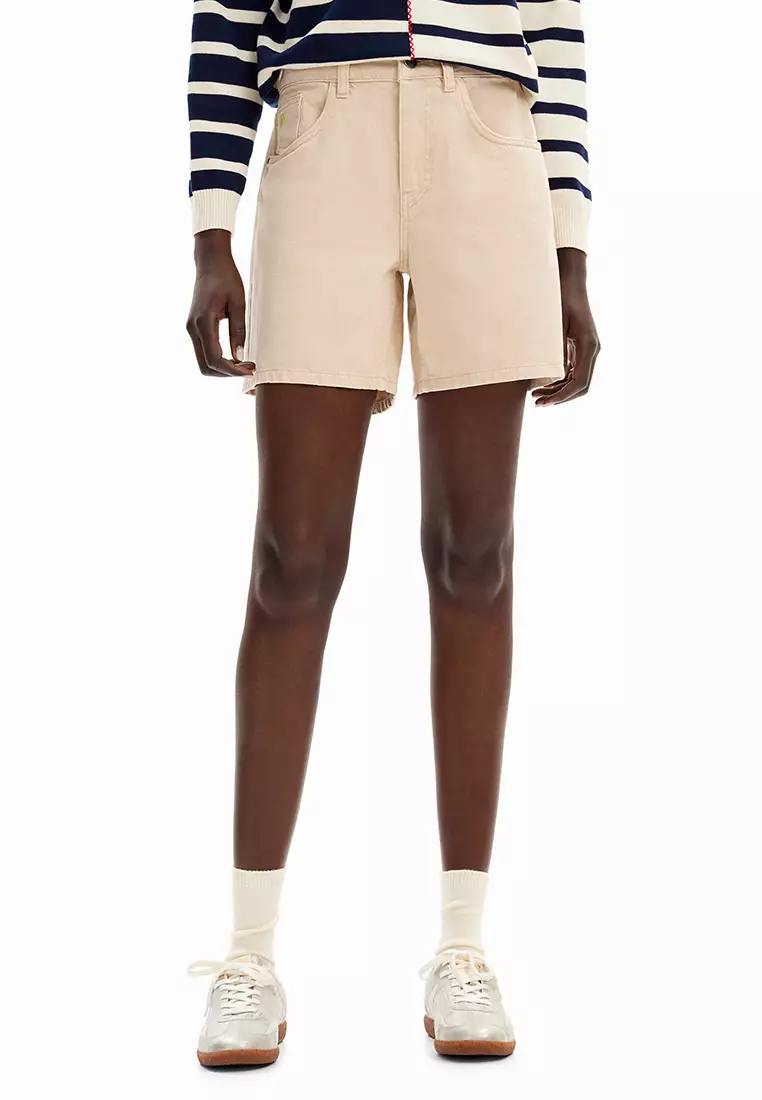 Desigual Woman Plain denim shorts.
