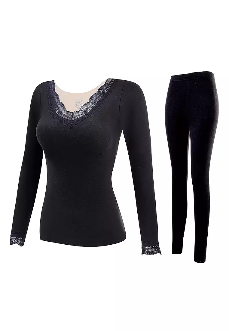 Buy ZITIQUE Thin long sleeve thickened thermal underwear 2024