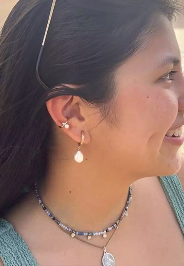 Sterling Silver Pearl Solo Ear Cuff 