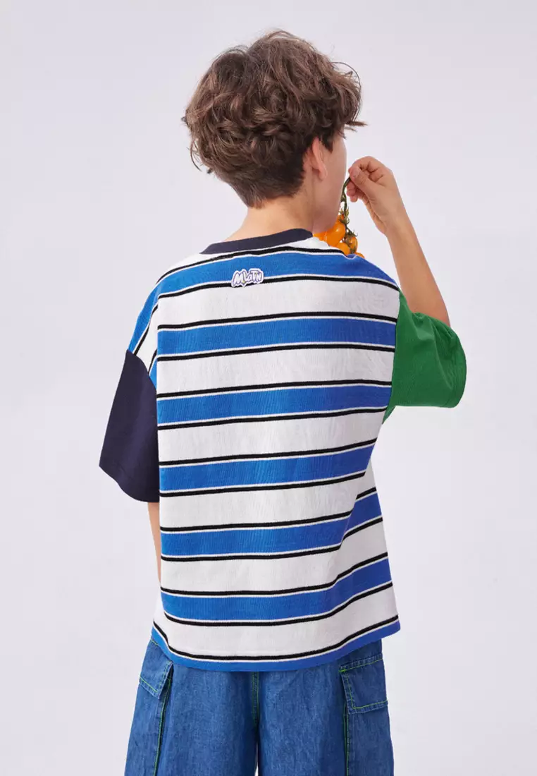 Multi-Color Rugby Short Sleeve T-Shirt