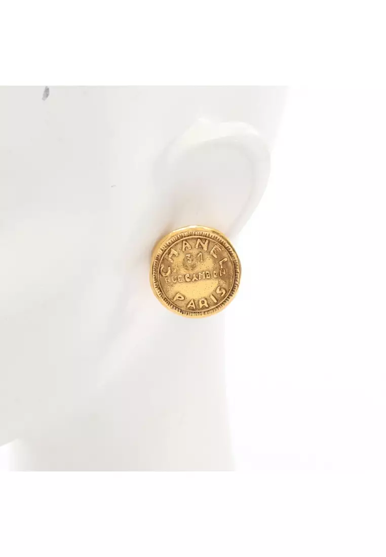 網上選購 Chanel Pre-Loved Chanel circle logo earrings GP gold vintage 2026 ...