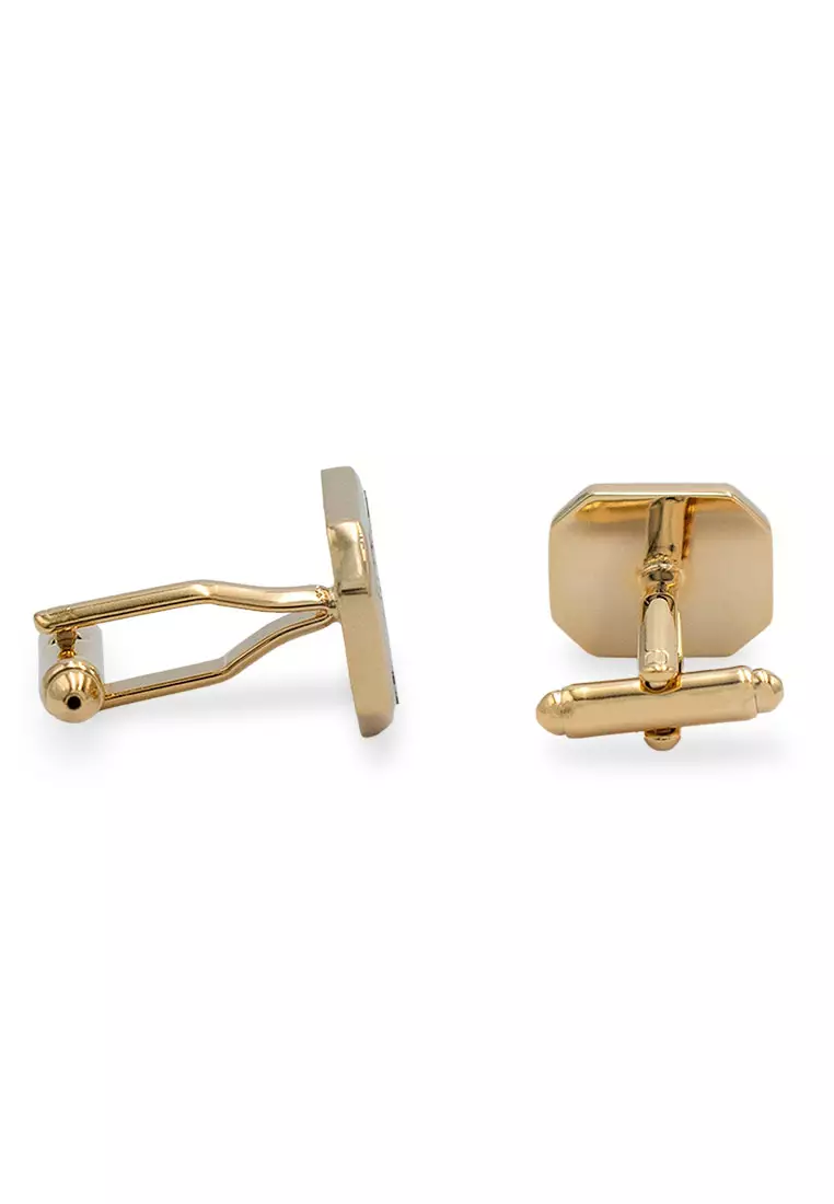 Acarigua Rectangle Gold Cufflink