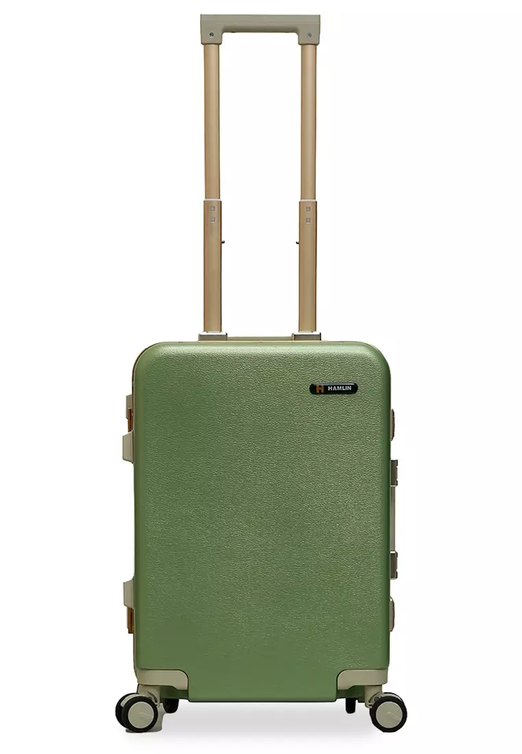 Carlton Tas Koper Alumunium Frame Size 20 Inch Travel Bag Unisex Large Compartment TSA Lock Material Polycarbonate ORIGINAL - Matcha