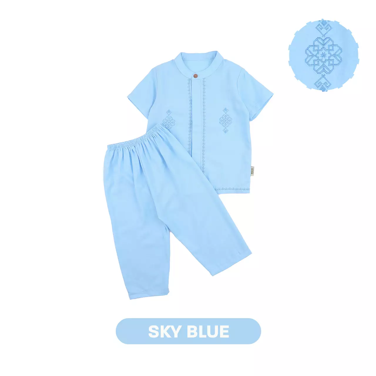Mooi Arham Koko Set Setelan Koko Anak Raya Collection Basic Series 2026 - Sky Blue