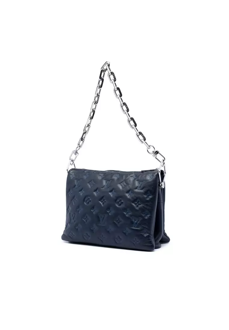 Pre-Loved Louis Vuitton Monogram Embossed Puffy Lambskin Coussin Pm
