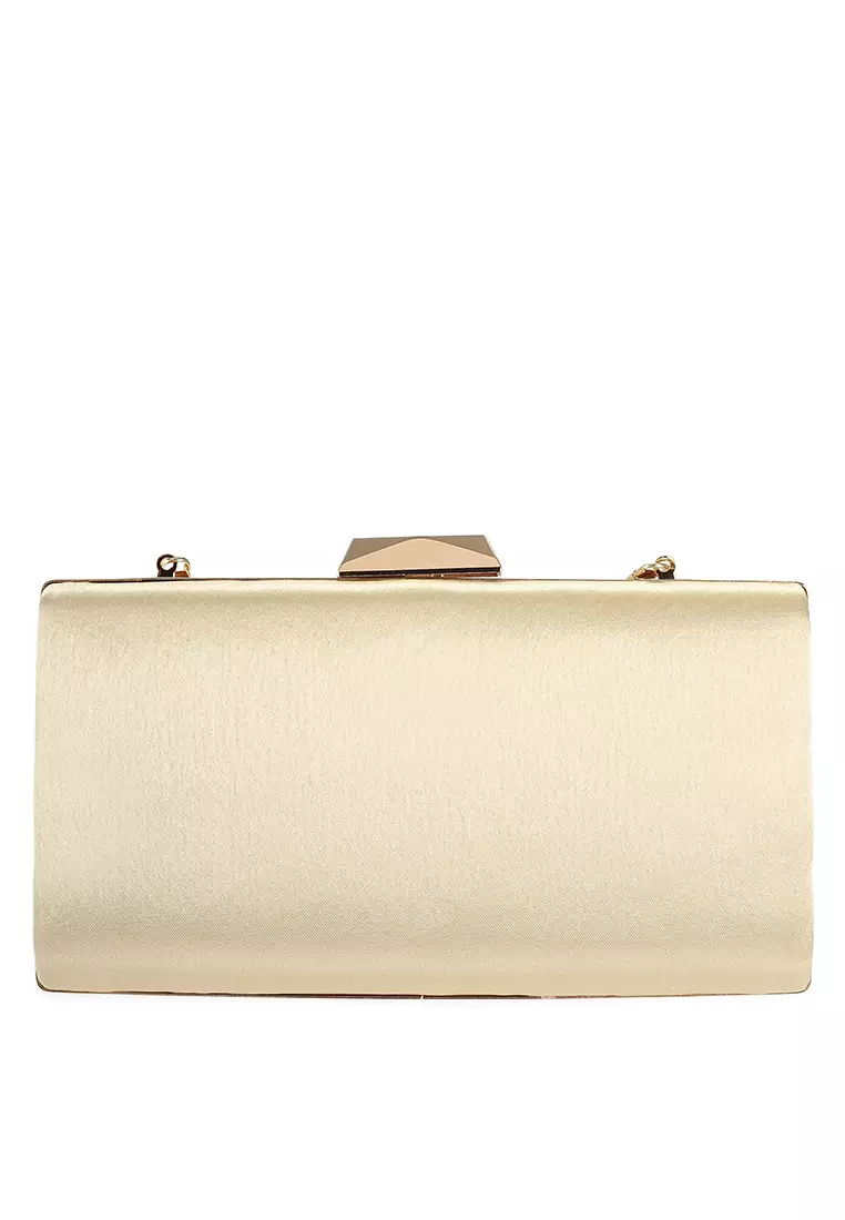 Gold hard online case clutch bag