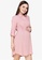 MOTHER 2 BE pink Ismael 3/4 Sleeves Maternity Dress 2A2B3AAA06210FGS_2