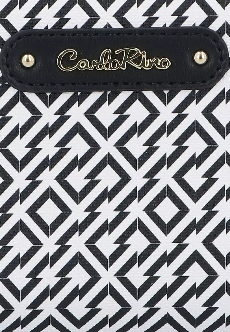 Buy Carlo Rino Black Mosaic Monogram Zip Wallet 2026 Online | ZALORA ...