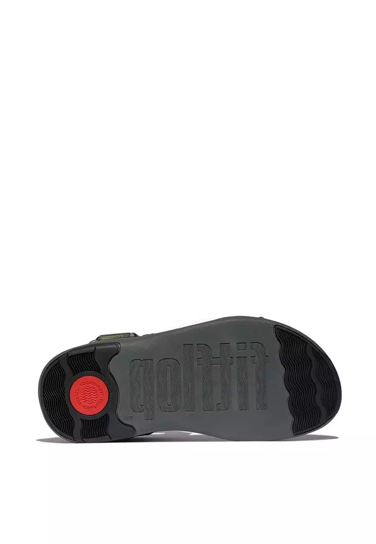 FitFlop F-MODE Go Mens Adjustable Webbing Back-Strap Sandals - Safari Green (IW6-C80)