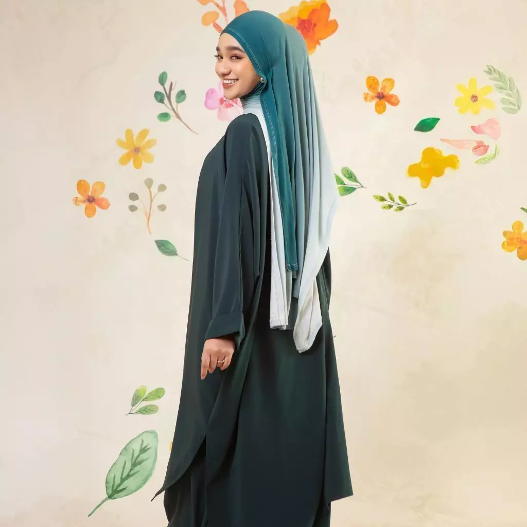 Arabian Gradasi Viscose Rayon Shawl Ocean S1