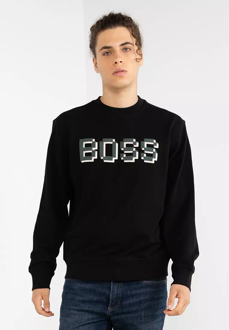 BOSS Glitch Logo Sweatshirt BOSS Orange 2024 Buy BOSS Online