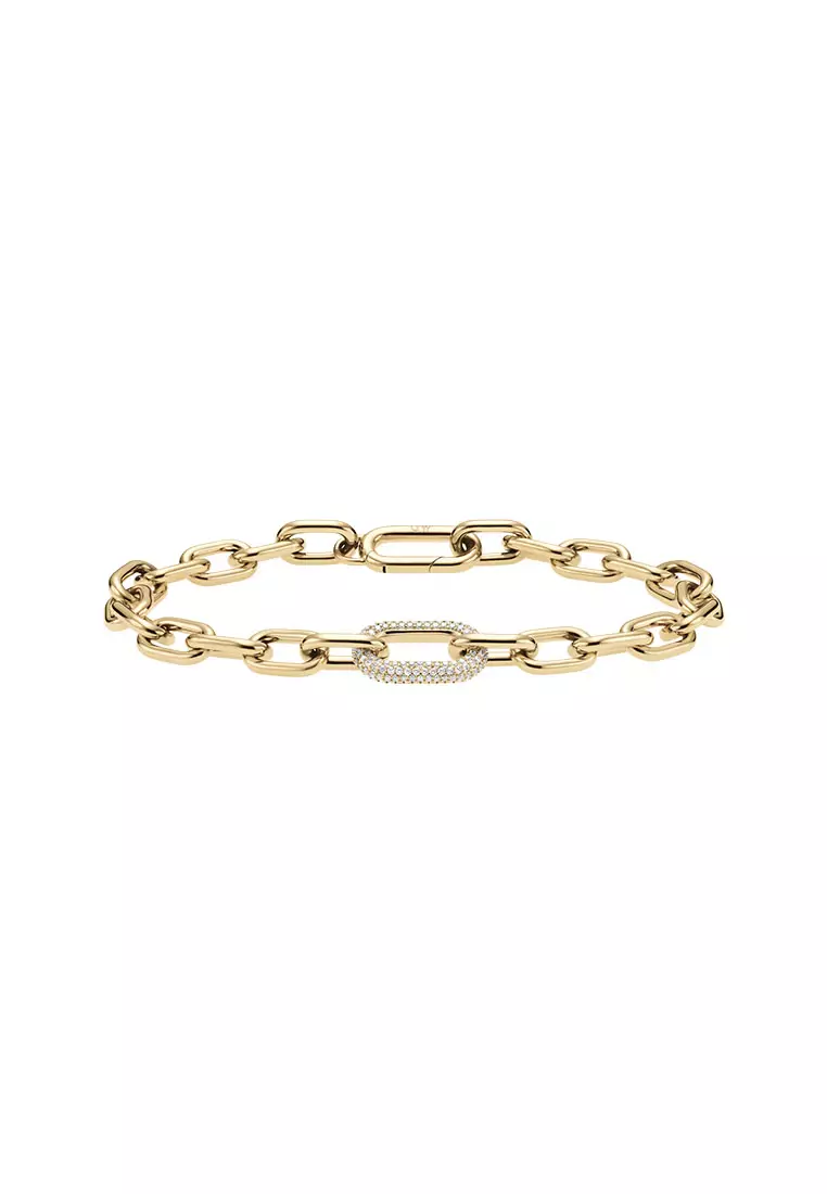 Crystal Link Bracelet Gold Fashion Bracelet for women and men - Stainless Steel & Crystal - DW Official Jewelry - Authentic gelang