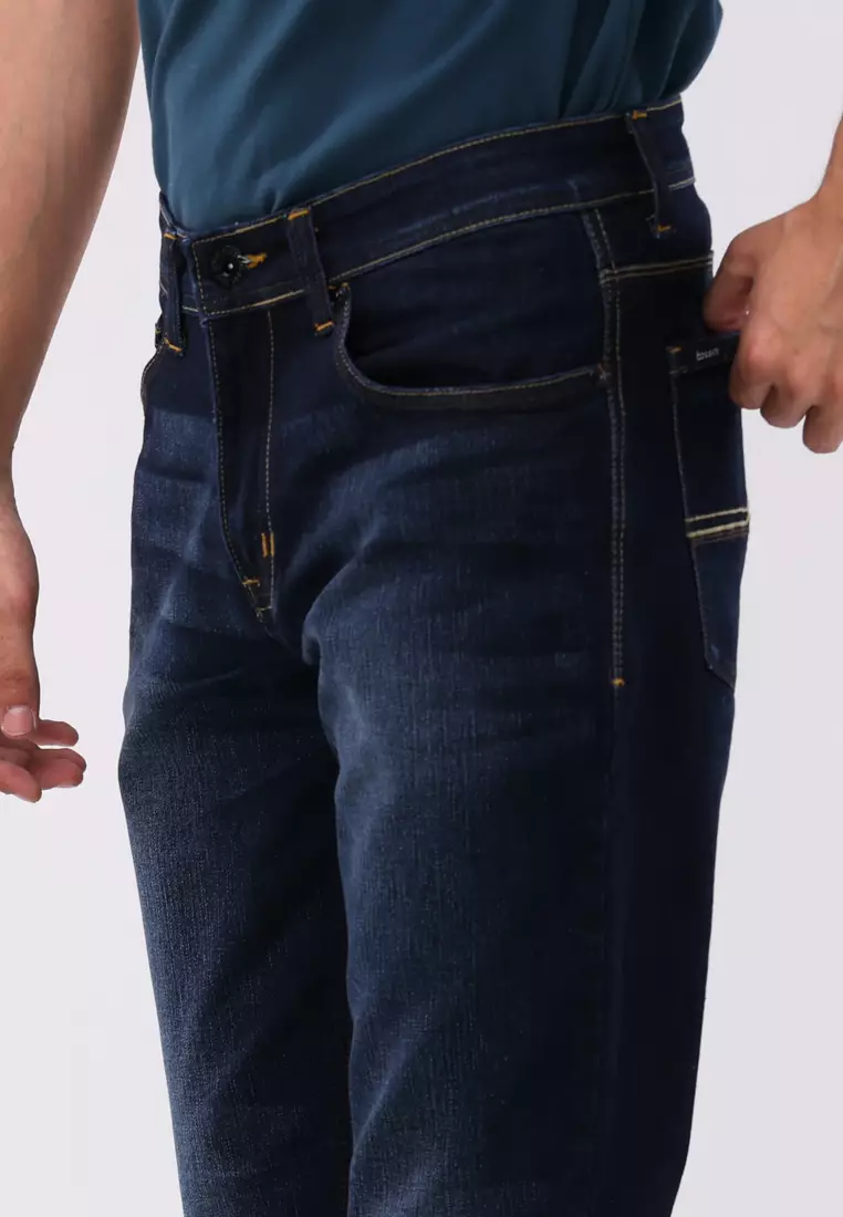 Denim Long Pants Slim Tapered