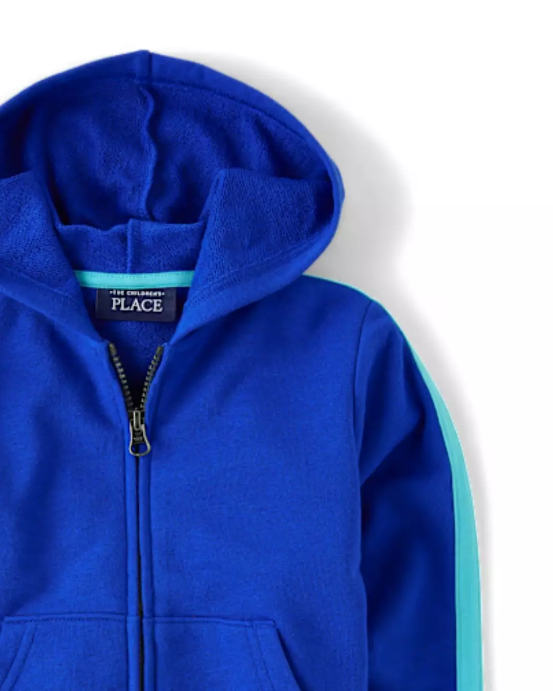 Toddler Boys French Terry Zip Up Hoodie - Atasan Bayi Laki (Biru)