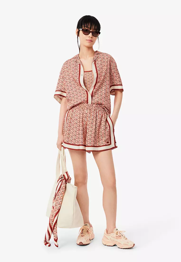 Oversized Monogram Print Shirt