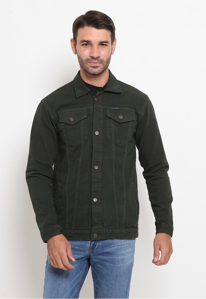 Jual HEMMEH Jaket Jeans  Hemmeh Green  Original ZALORA 