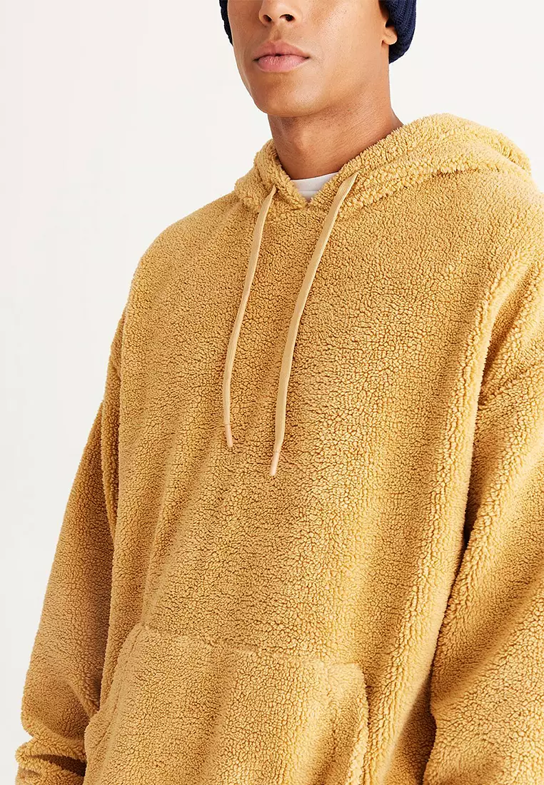 Mustard sherpa pullover store