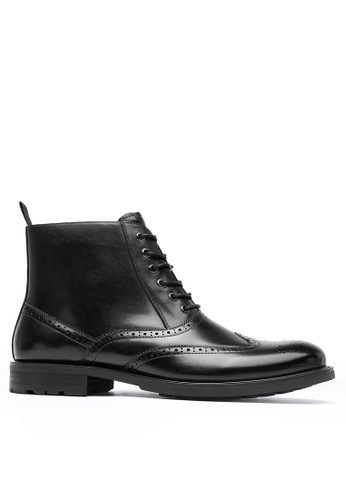Twenty Eight Shoes black Rye Leather Brogue Boot DS816306 DEE56SH764AC57GS_1