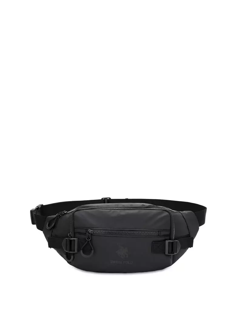 Swiss Polo Logo Waist Bag Belt Bag Chest Bag Black 2024