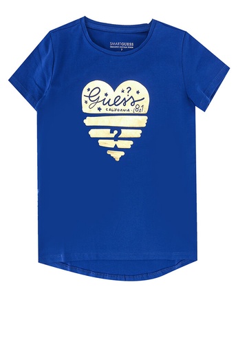 GUESS blue Short Sleeve T-Shirt 3A85EKA8E06E1CGS_1