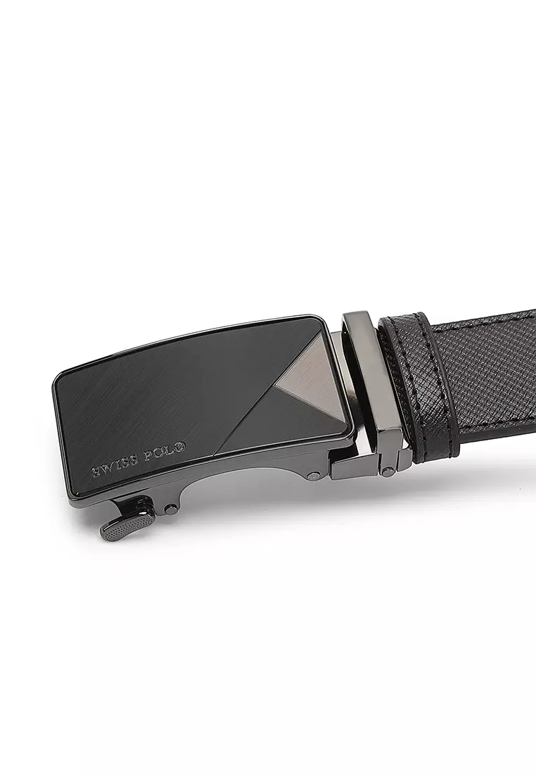 Gift Set - Leather RFID Wallet + 35mm Automatic Buckle Belt (禮盒 - 皮具錢包 + 腰帶) - 黑色