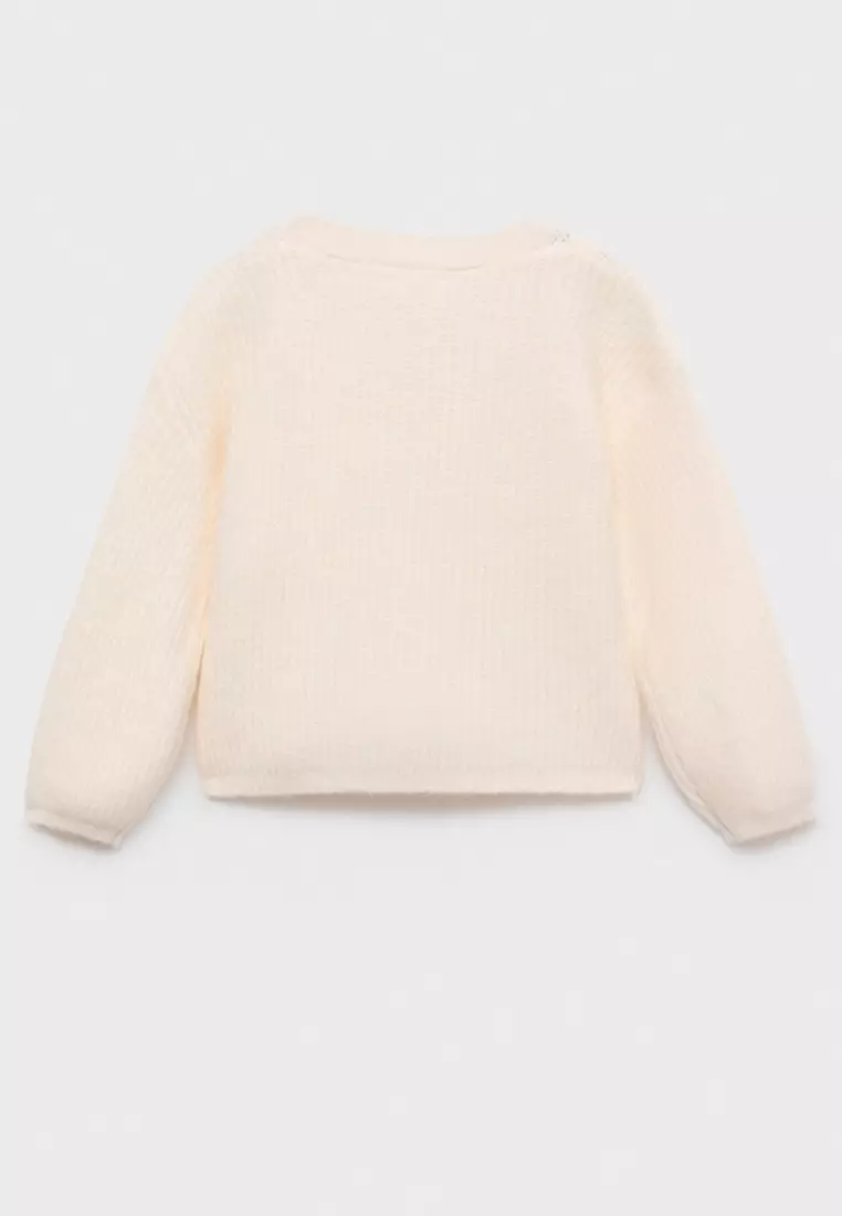 Mango Chunky Knit Wool Blend Cardigan MANGO BABY Chunky Knit