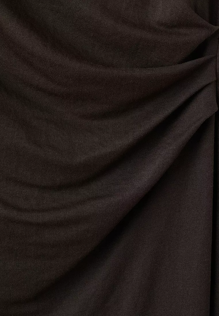 Asymmetric Draped Gown