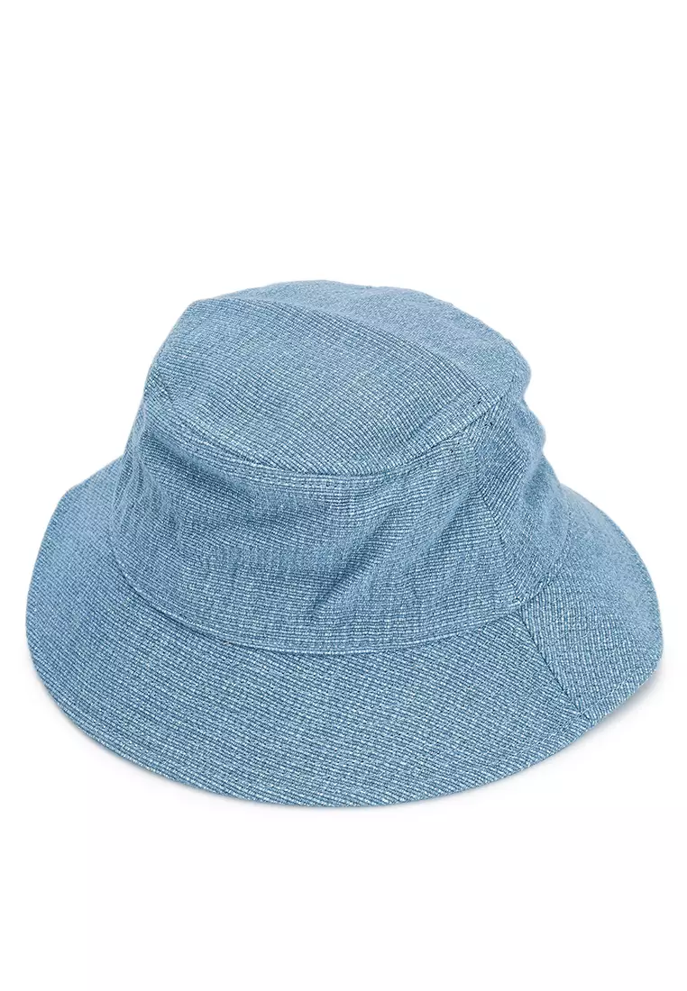 Hhhc Washed Cotton Denim Bucket Hat Fisherman's Hat 1pcs