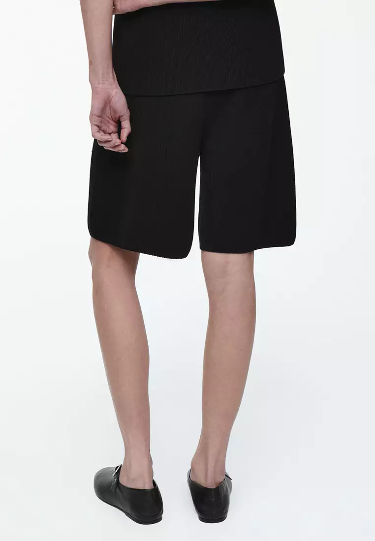 Ribbed-Knit Bermuda Shorts