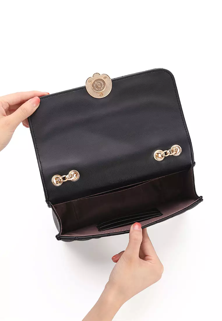 GYKACO MINJI Black- Tas Wanita Sling Bag - Fashion Top Handle Bag (Import)