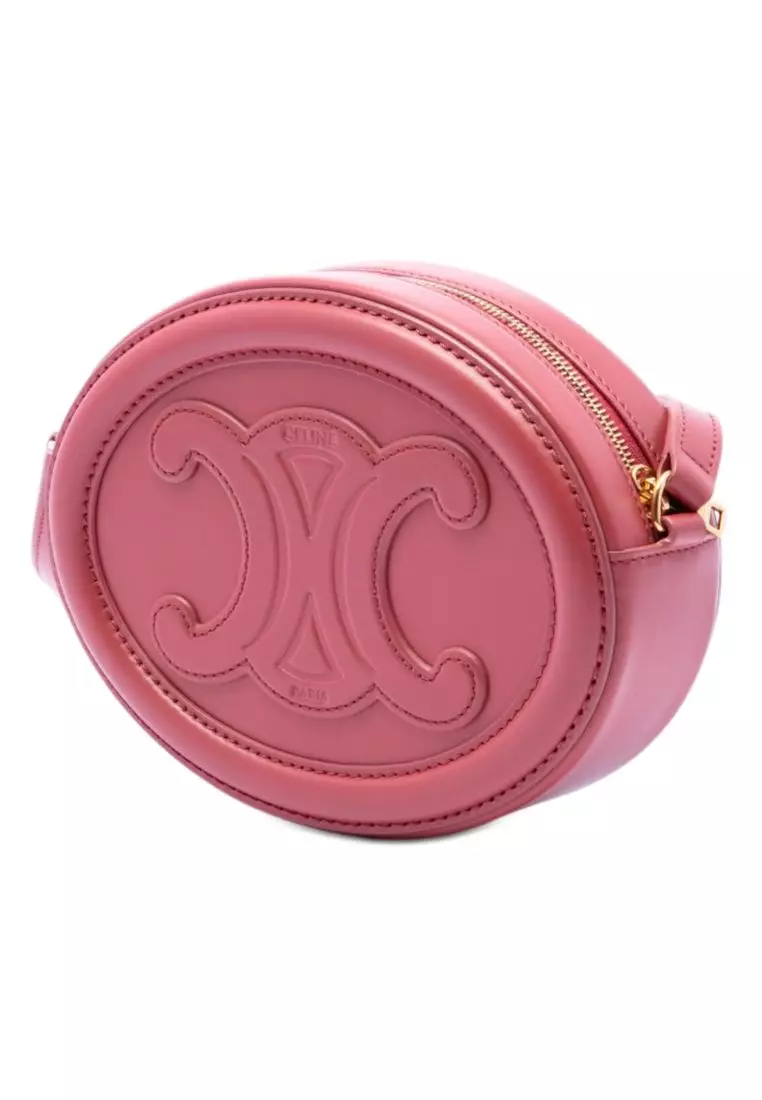 Pre-Loved Celine Small Calfskin Cuir Triomphe Oval Crossbody