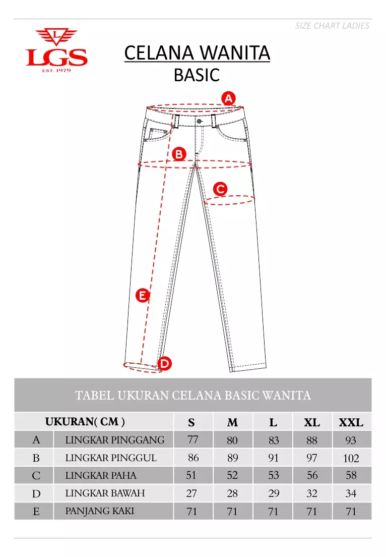 Celana Panjang - Putih - Katun